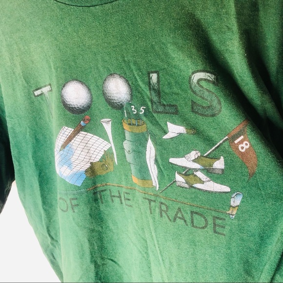 1990s Vintage Tools of The Trade Golf T-shirt Size XL - Picture 3 of 5